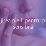 Close-up of a woman touching her sensitive skin, mild redness and irritation, natural lighting, gentle skincare products in the background, soft and soothing color palette, realistic.