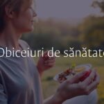 A person practicing healthy habits, featuring a balanced breakfast, morning yoga, and a serene natural background, warm and inviting atmosphere, realistic.