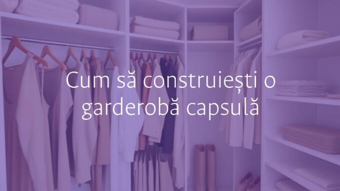 Minimalist capsule wardrobe with essential clothing pieces, neutral colors, neatly organized on hangers and shelves, modern and clean aesthetic, soft lighting.