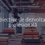 A professional person climbing a staircase made of books and certificates, symbolizing career growth, modern office background, bright and motivational atmosphere, realistic.