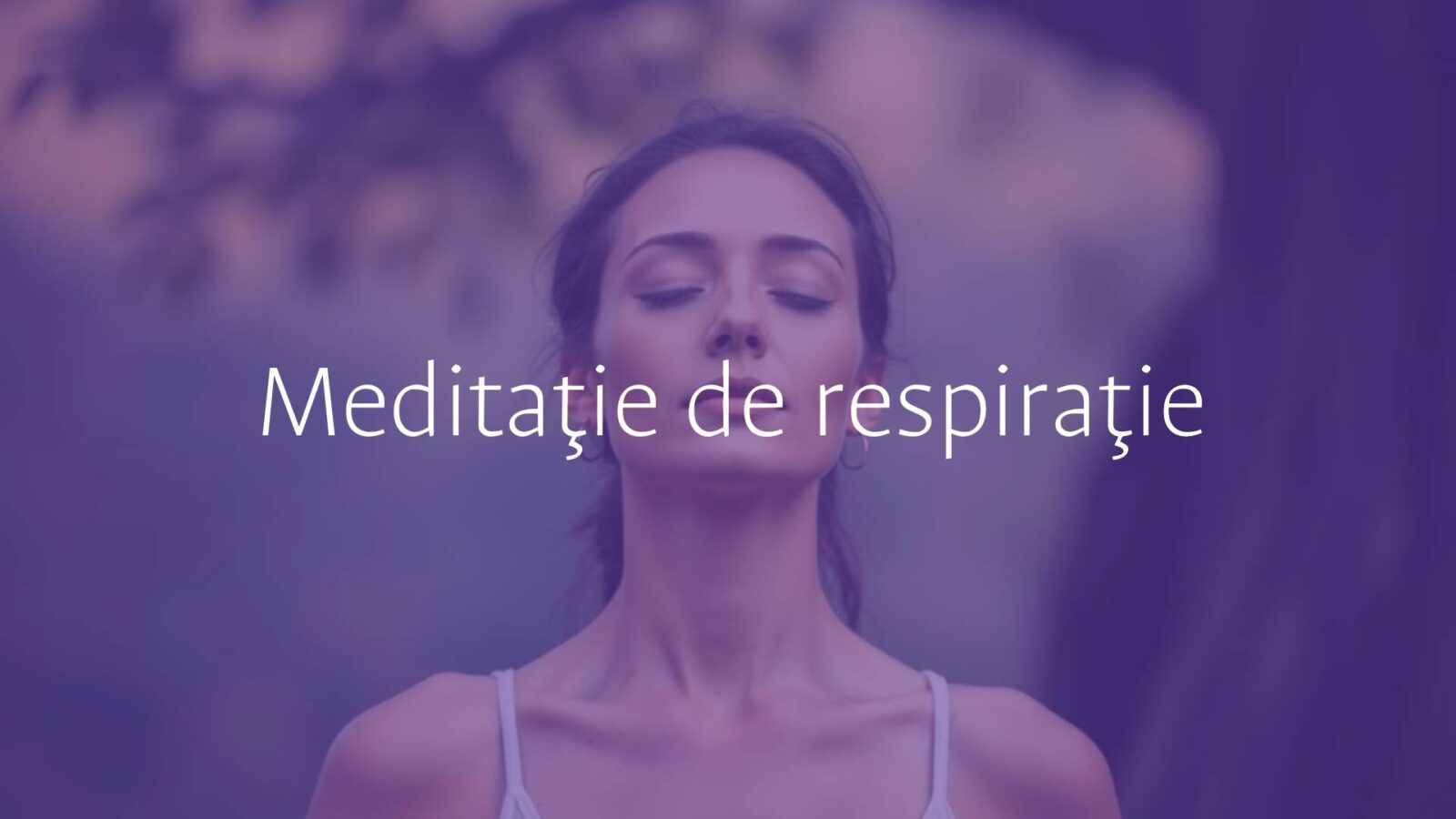 A peaceful woman meditating with closed eyes, focusing on her breath, soft lighting, nature background, serene and calming atmosphere, realistic.