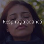 Tranquil scene of a person practicing deep breathing, serene expression, soft natural lighting, peaceful environment, realistic.