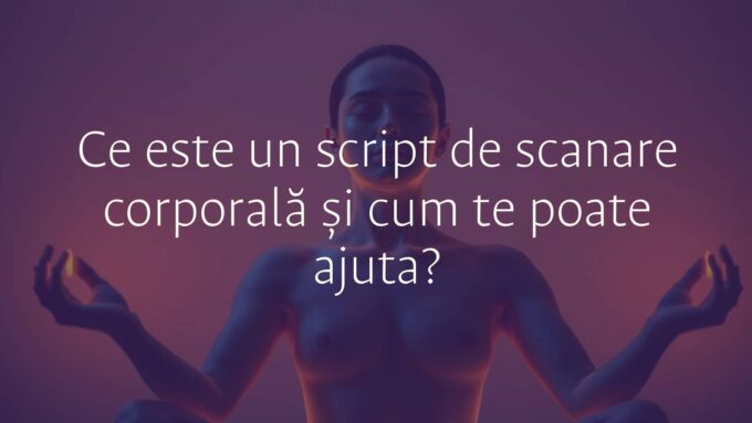 A serene person meditating with eyes closed, soft warm lighting, body scan visualization with gentle glowing outlines, peaceful atmosphere, mindfulness theme, realistic.