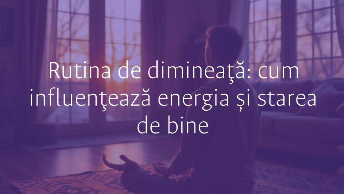 A peaceful morning routine, person meditating at sunrise, cozy home environment, warm lighting, realistic.